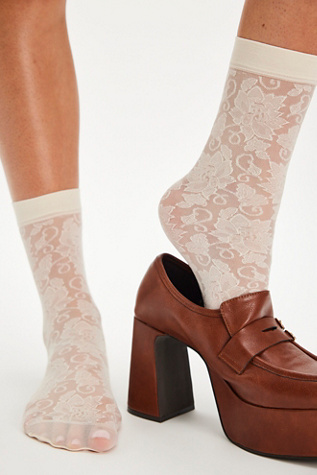 Lilly Socks by Swedish Stockings at Free People in White