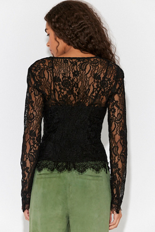 Женский топ Free People Paloma Lace, цвет: Чёрный — фото 2