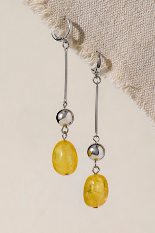 Check Mate Semiprecious Stone Drop Earrings