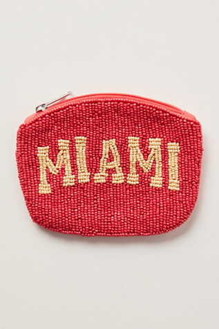 Big City Beaded Wallet Bag by Free People in Pink