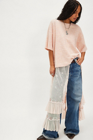 Margot SoftSpun Sweater Tee by Free People in Pink, Size: S