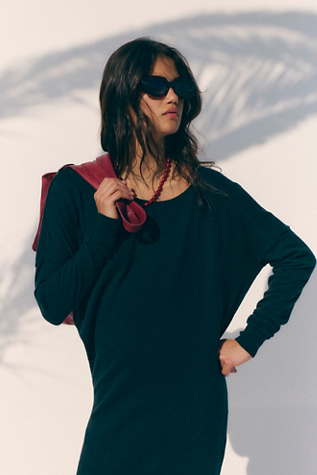 Женское платье free-est Hollis Sweater Midi, цвет: Чёрный — фото 4