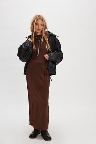 Rosetto Column Skirt at Free People in Potting Soil, Size: US 4