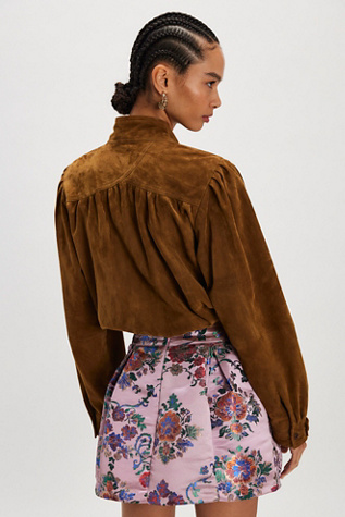 Benjamine Mini Skirt by Free People in Pink, Size: US 6