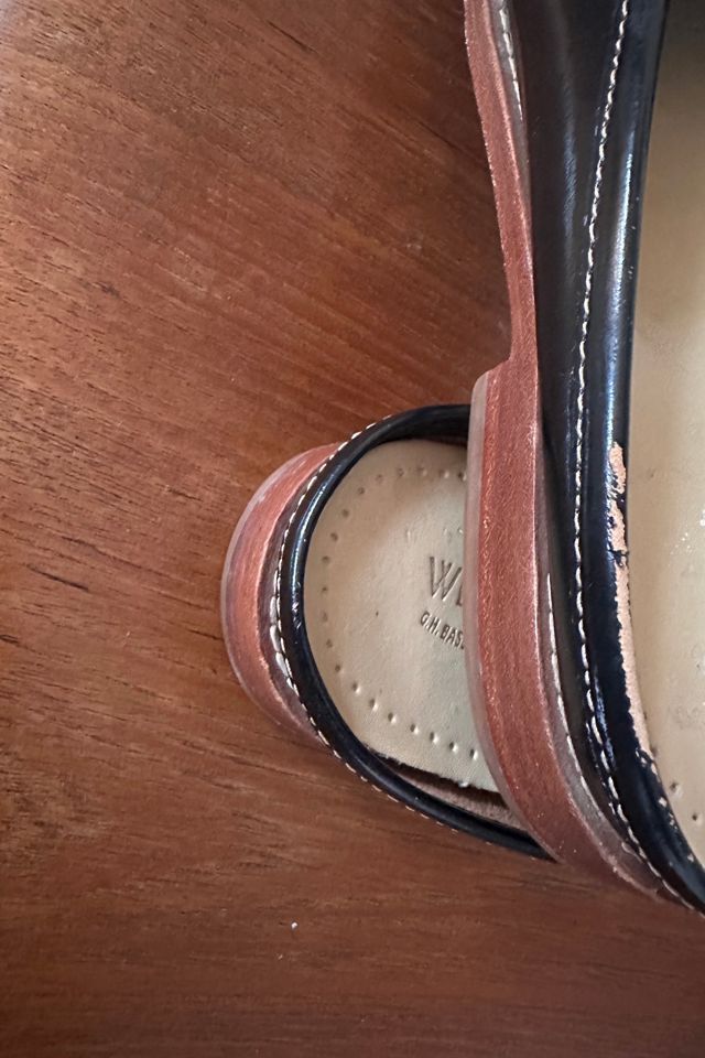 Classic Preppy Brown Patent Leather Bass WeeJuns Mule Selected by KA.TL.AK #3