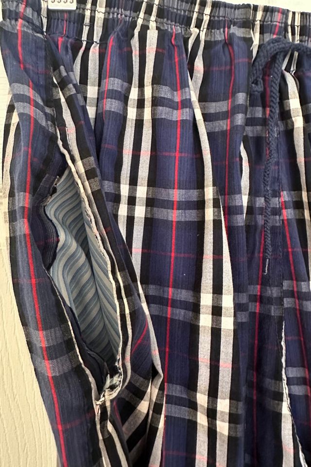 Black, Red, White and Blue Large Pattern Plaid Full Bermuda Shorts Selected by KA.TL.AK #3