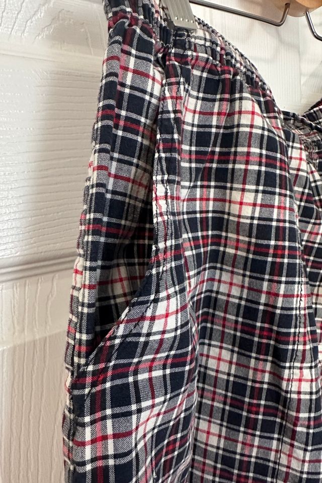 Red, White and Blue Small Pattern Plaid Preppy Bermuda Shorts Selected by KA.TL.AK #3