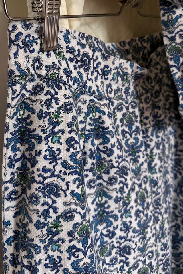 Vintage 1960’s Quilted Lounge Set with Blue Floral Pattern Selected by KA.TL.AK #3