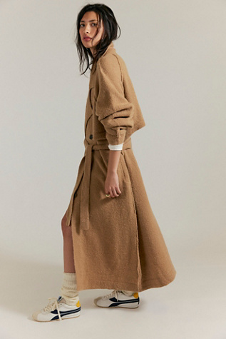 We The Free Trespass Maxi Cardi at Free People in Tan, Size: XS