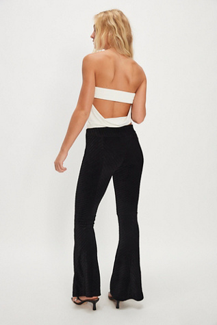 Penny Pull-On Velvet Trousers at Free People in Black, Size: Medium