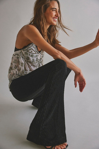 Penny Pull-On Velvet Flared Pants - thumbnail 10