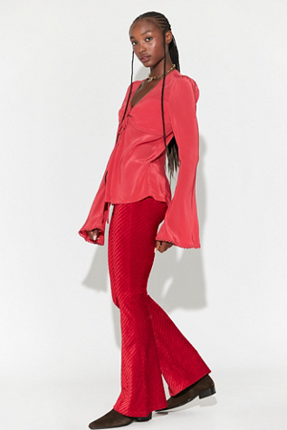 Penny Pull-On Velvet Flared Pants - thumbnail 7