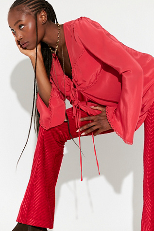 Penny Pull-On Velvet Flared Pants - thumbnail 8