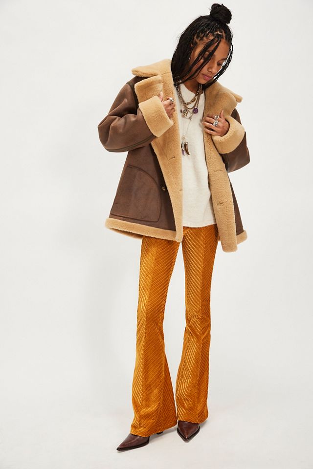 Pantalon évasé en velours à enfiler Penny #3