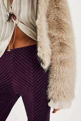 Penny Pull-On Velvet Flared Pants