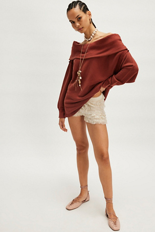 Off Chill Sweatshirt by Free People in Red, Size: XL