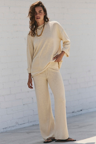 Nori Sweater Co-Ord by free-est at Free People in Oatmeal Sands Combo, Size: Medium