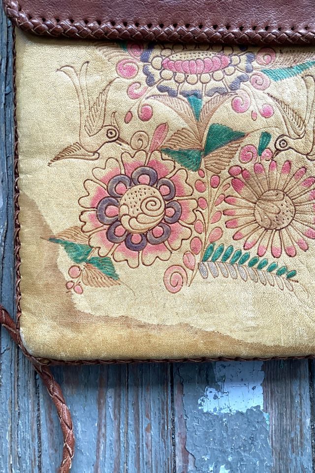Vintage 1970s Hand Painted CHAR Leather Bag Selected by Cherry #2