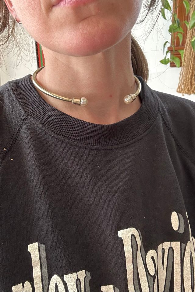Vintage 1980s Goldtone Hinged Choker Selected by Cherry #1