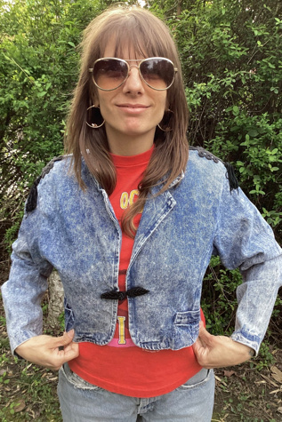 Vintage 1980s Acid Wash Bolero Jacket with Tassels Selected by Cherry