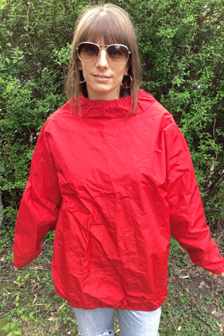 Vintage 1980s Amorphous Red Windbreaker Selected by Cherry