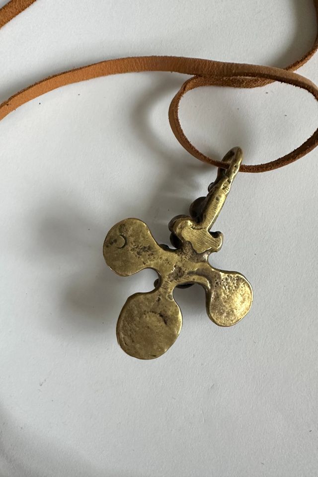 Vintage 1960s Hand Wrought Brass Medallion Necklace Selected by Cherry #2
