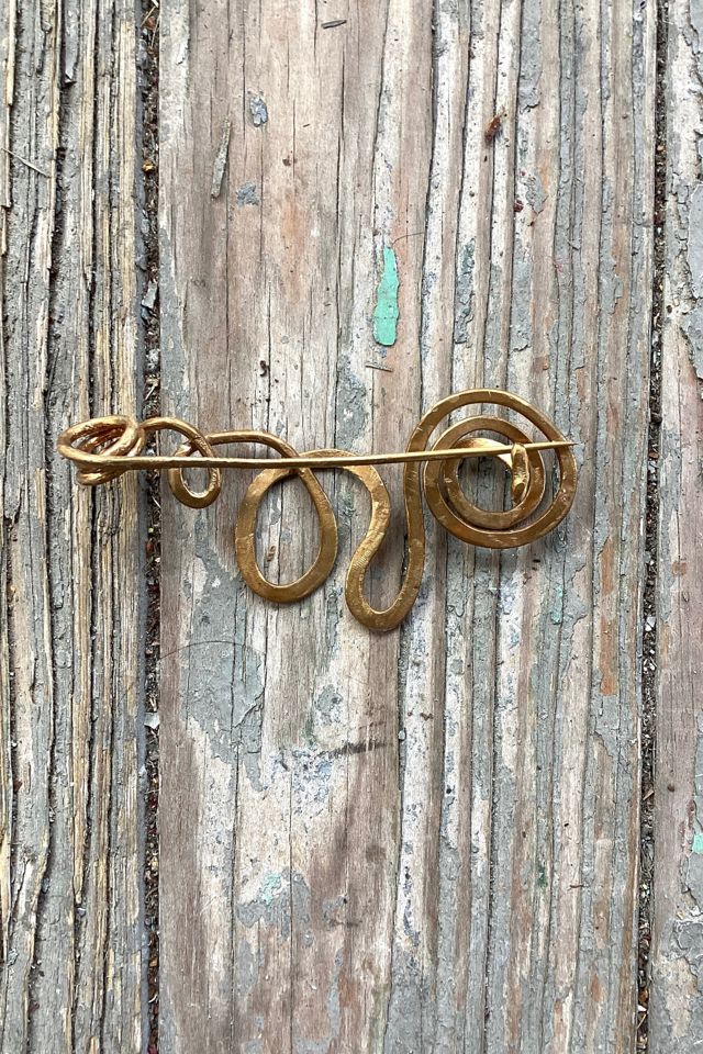 Vintage 1980s Artisan Hand Wrought Pin Selected by Cherry #1