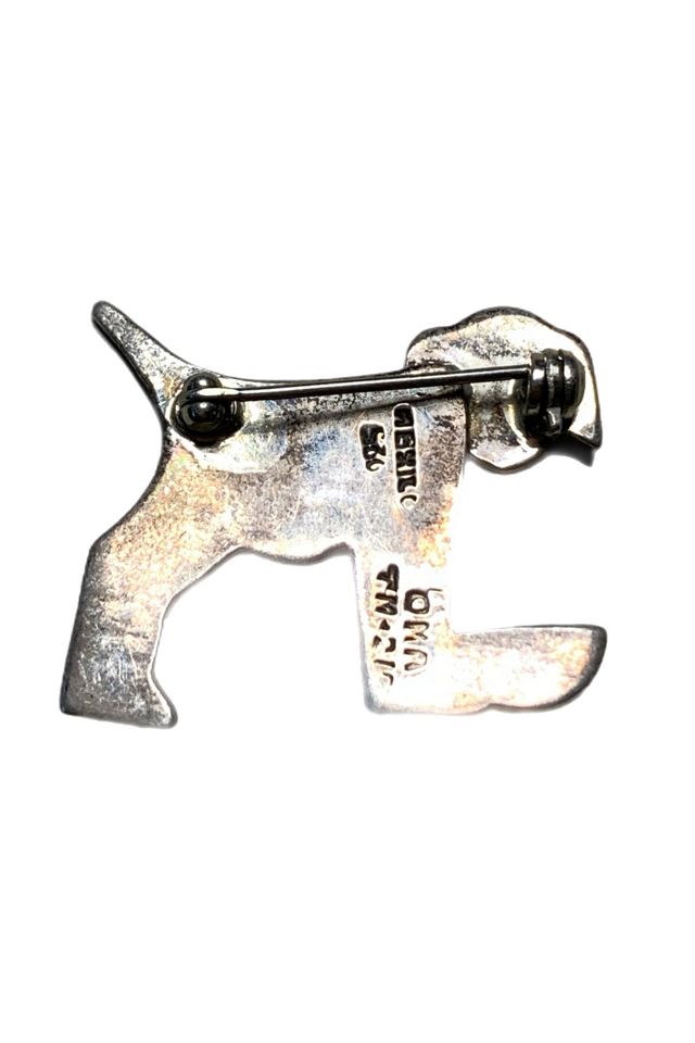 Vintage Sterling + Brass Puppy Dog Brooch Selected by Lux Revival #3