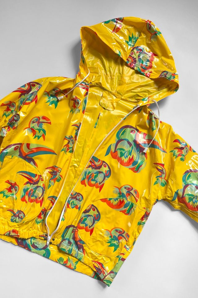 80s Vintage Toucan Print Vinyl Rain Hoodie Selected by MARMALADE #2