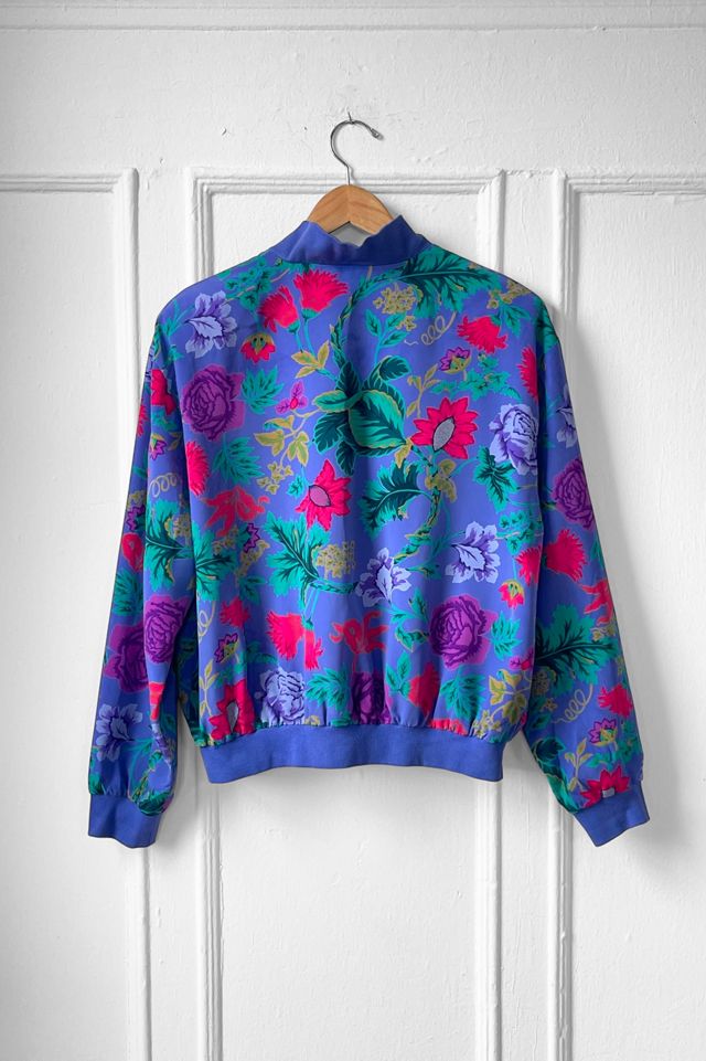 Vintage 90s Floral Allover Print Bomber Jacket Selected by