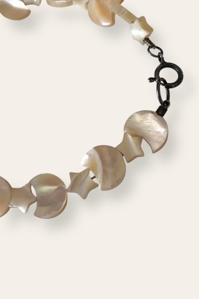 Vintage 1990's Mother Of Pearl Stars & Moons Bracelet Selected By Afterlife Boutique #3