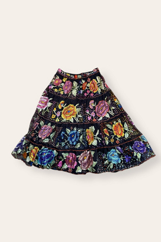 Vintage 1950's Embroidered Chiapas Skirt Selected By Afterlife Boutique