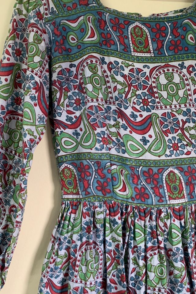 Vintage 1970s Cotton Print Dress Selected by SharpLilTeeth #2