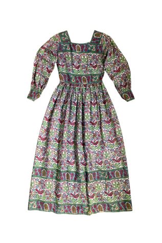 Vintage 1970s Cotton Print Dress Selected by SharpLilTeeth