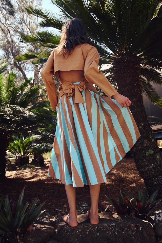 Lowen Striped Midi Skirt #1