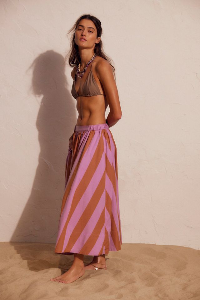 Lowen Striped Midi Skirt #3