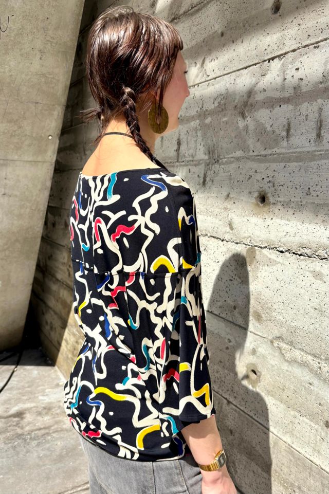 1980’s Missoni Artsy Printed Blouse Selected by Nomad Vintage #1
