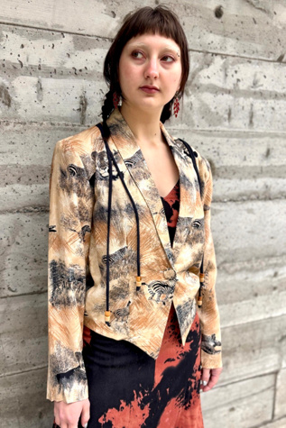 1980’s Western Style Animal  Print Jacket Selected by Nomad Vintage