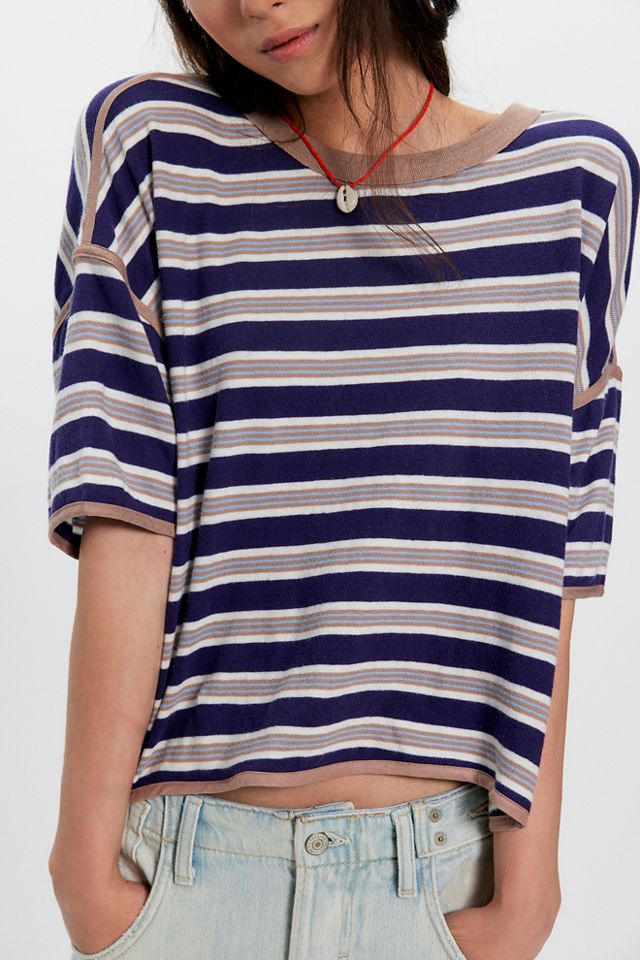 (取寄) フリーピープル レディース ウィー ザ フリー クリーン ラグビー ティー Free People women We The Free Clean Rugby Tee Navy Combo We The Free Clean Rugby Tee | Free People