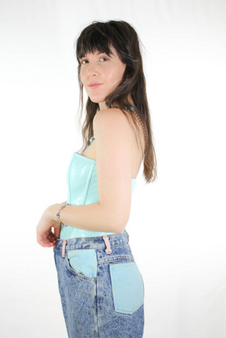 1980s Southern Bluegrass Acid Wash Bow Jeans Selected By Moons + Junes Vintage