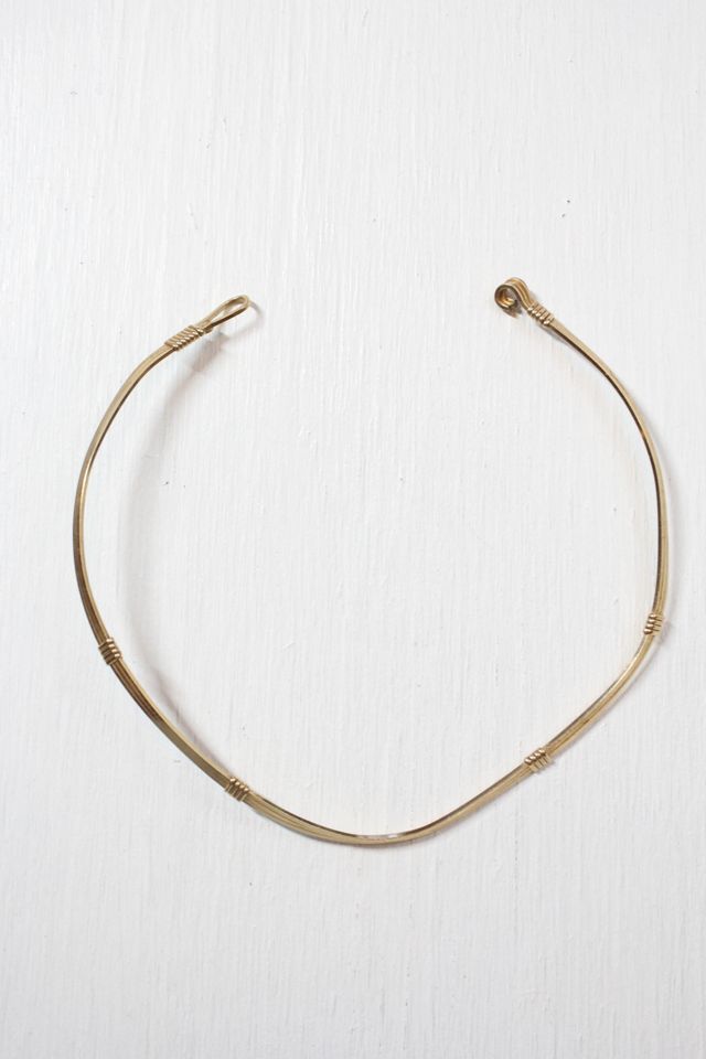 Vintage Gold Collar Choker Necklace Selected By Moons + Junes Vintage