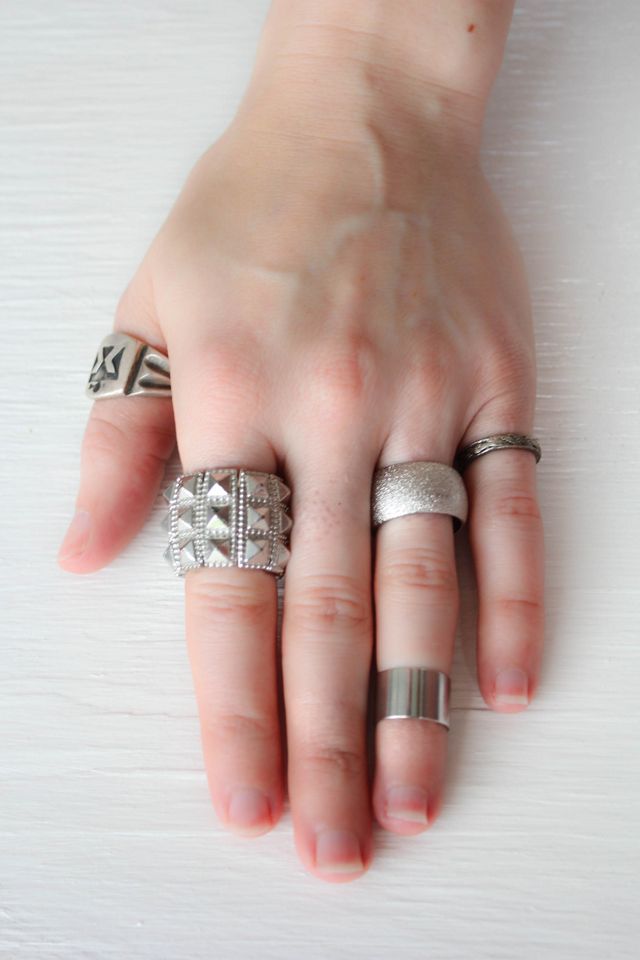 Vintage Silver Espionne Spike Ring Selected By Moons + Junes Vintage #1
