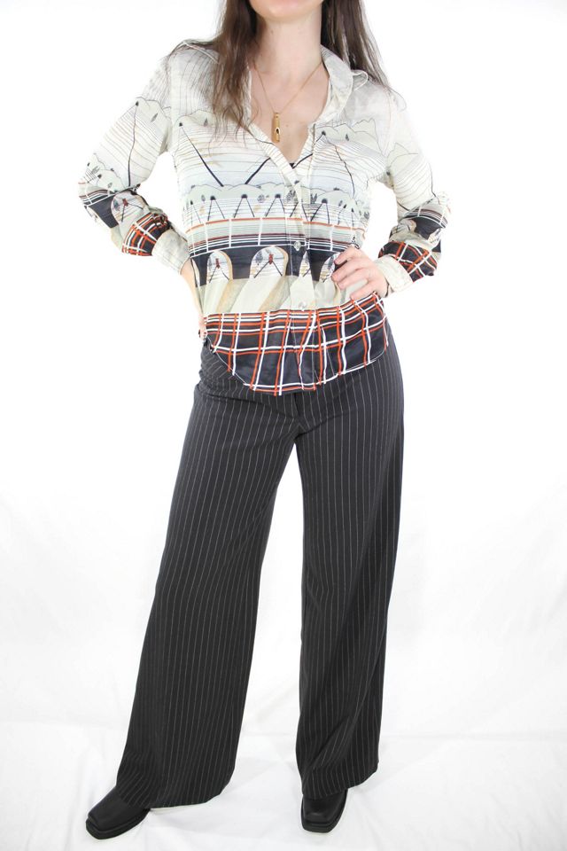 1960s Train Mountain Sheer Button Down Blouse Selected By Moons + Junes Vintage #3