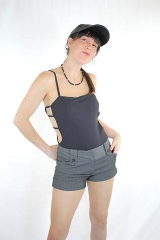 Y2K Vintage Low Waist Pin Stripe Shorts Selected By Moons + Junes Vintage