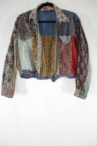 1990s Kantha Patchwork Embroidered Cropped Jacket Selected By Moons + Junes Vintage