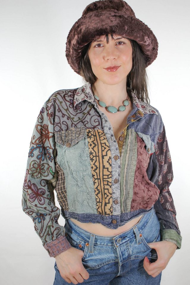 1990s Kantha Patchwork Embroidered Cropped Jacket Selected By Moons + Junes Vintage #1