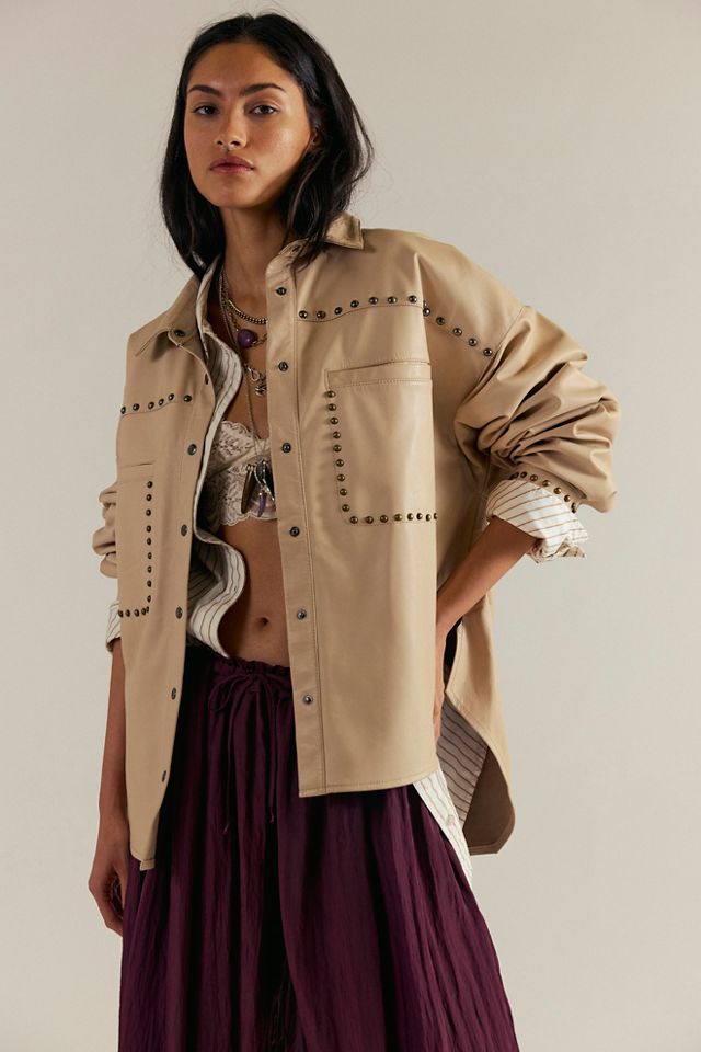 One Teaspoon Daria Leather Shacket #3