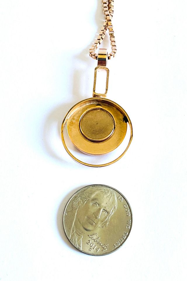 Vintage 1990's Simple Geometric pendant Necklace Selected by FernMercantile #3