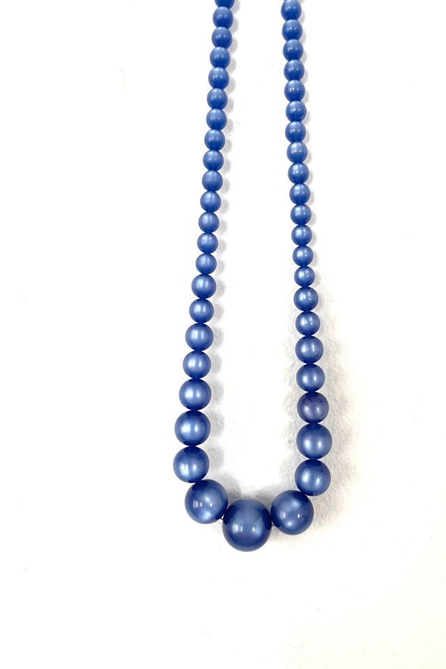 Vintage 1950's Blue Glow Choker Necklace Selected by FernMercantile #3