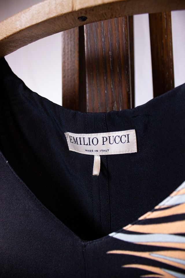 Vintage 60s Emilio Pucci Feather Silk Blouse Selected by Black Shag Vintage #3